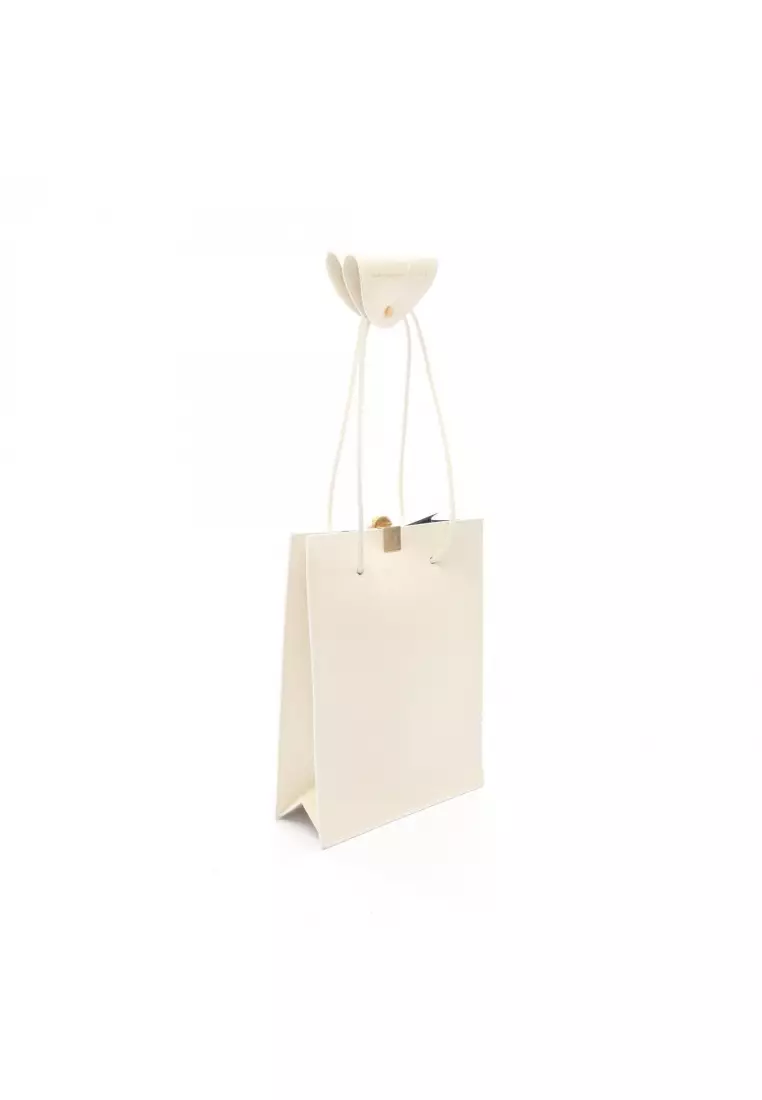 Pre-Loved Bvlgari BVLGARI × ALEXANDER WANG serpenti Handbag tote bag leather off white