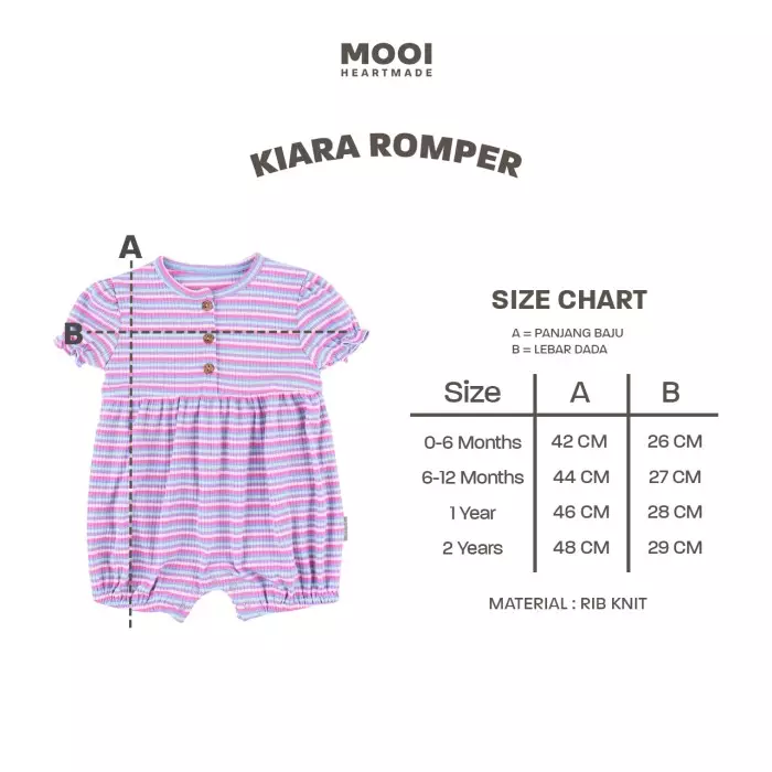 Mooi Jumper Bayi Kiara Romper Baby - Lavender
