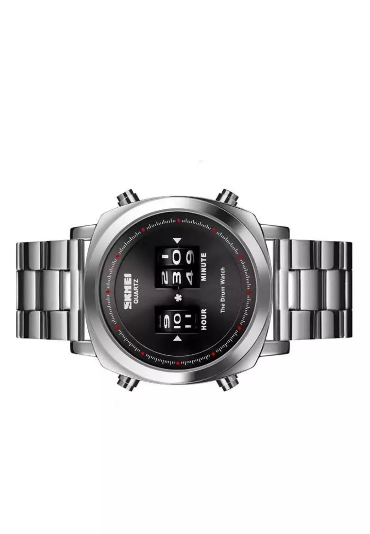 Jam Tangan Casual Analog Pria Strap Tali Material Stainless Steel GQ24 ORIGINAL