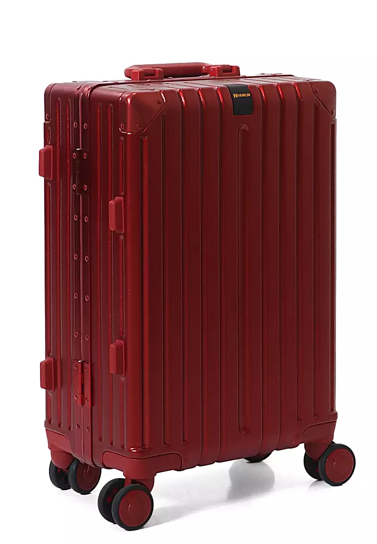 Barayev Koper Alumunium Frame Size 20 Inch Travel Bag Unisex Large Compartment  TSA Lock Material Polycarbonate ORIGINAL -Red