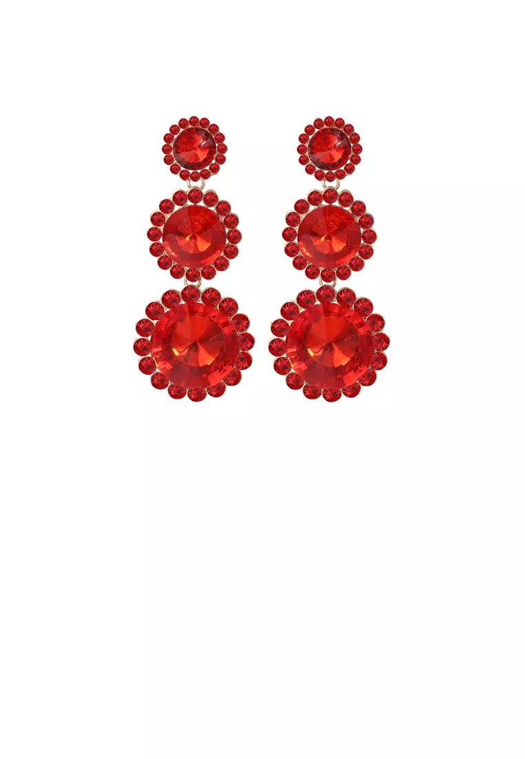 Buy Glamorousky Fashion and Elegant Plated Gold Geometric Round