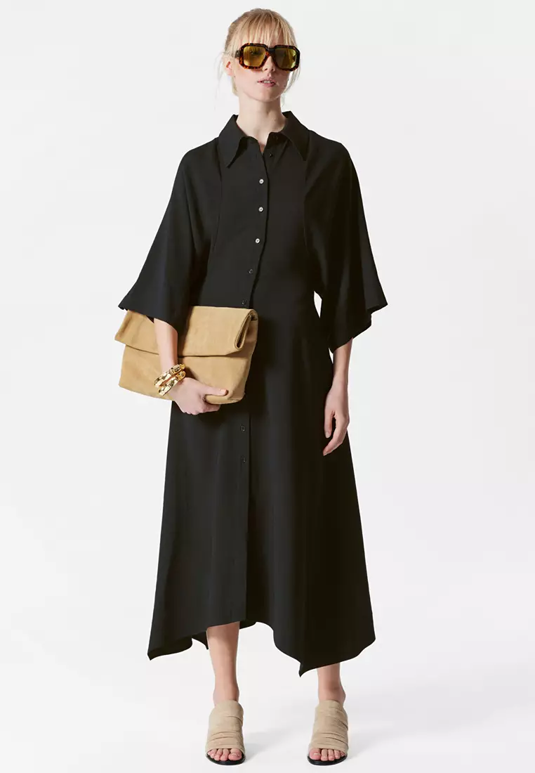 & other stories black shirt dress & Other Stories | shirt mini dress | Black