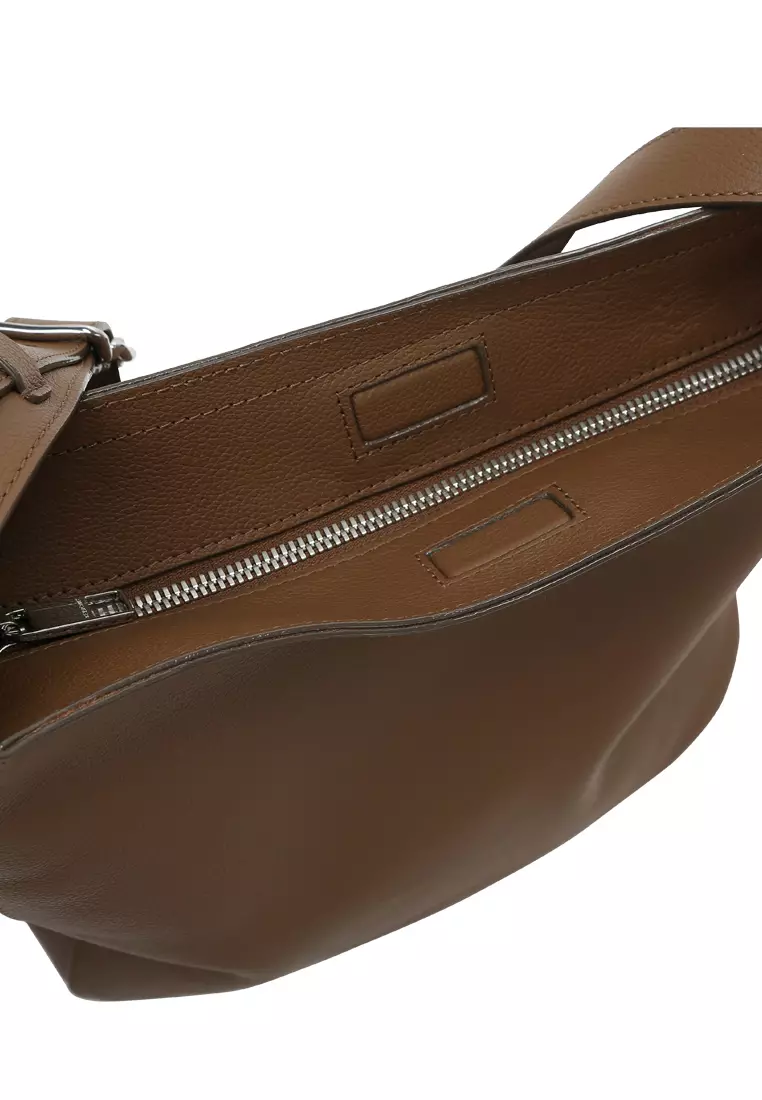 Asymmetric Shoulder Bag - Cacao