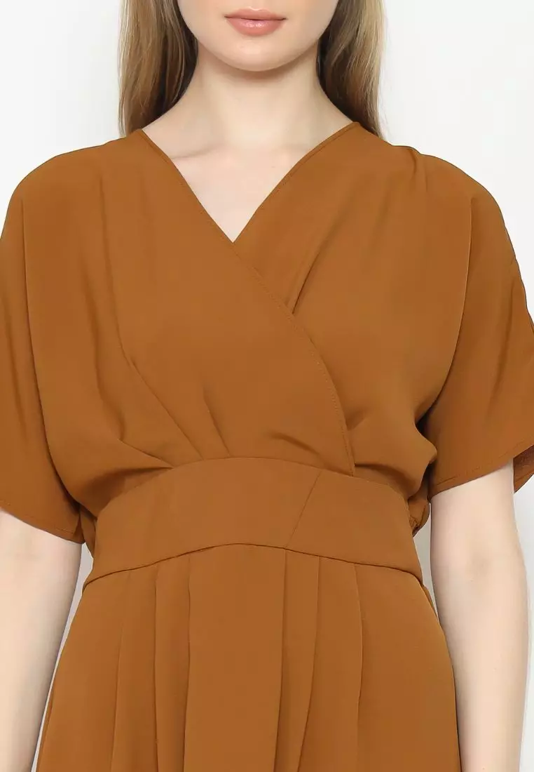 Urban Exchange Cecilia Dress Brown Warna Brown