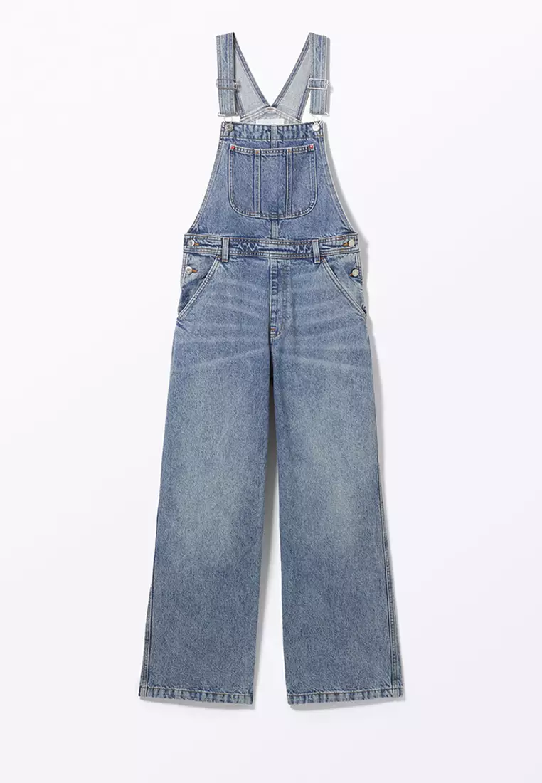Buy Monki Classic Cotton Denim Dungarees 2025 Online | ZALORA