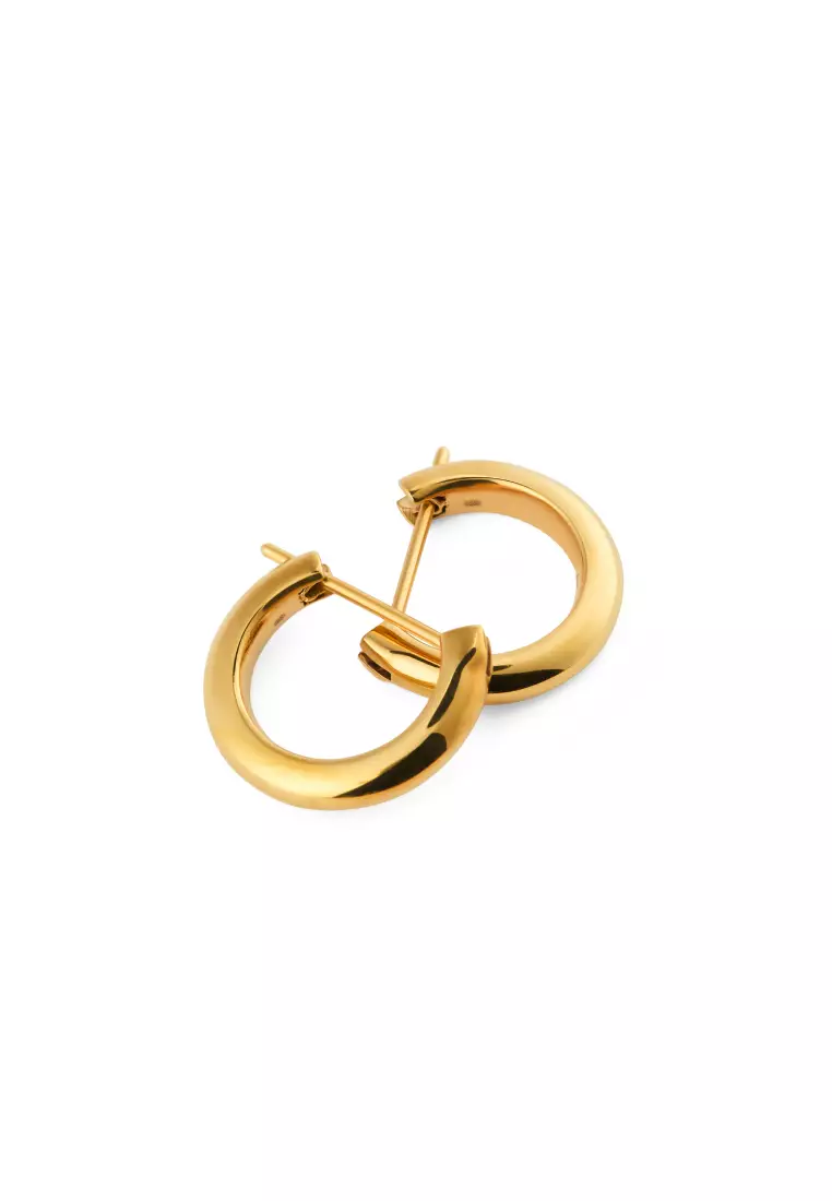 Classic Arch Earring Gold 9mm - Unisex Earrings for women and men stainless steel Earrings DW Official Authentic Original perempuan lelaki DW