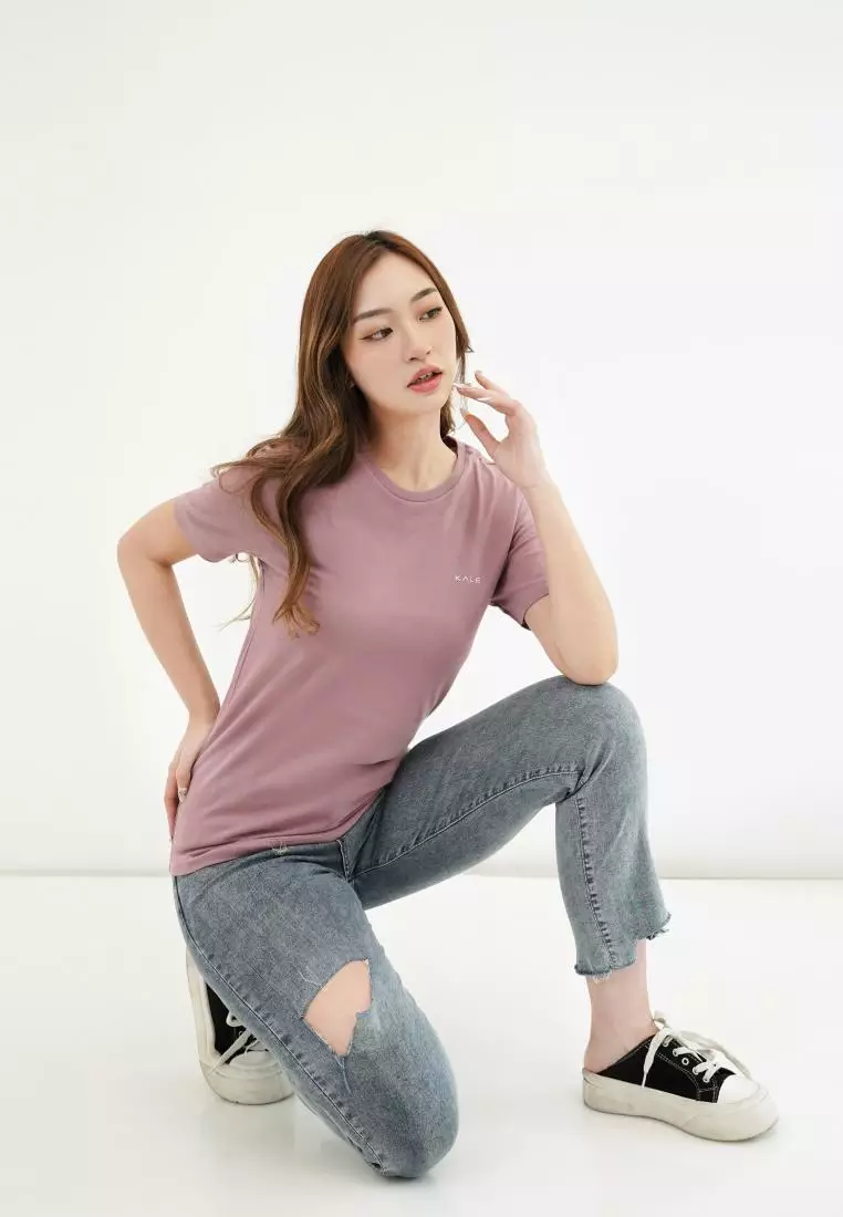 Kale Alice Dusty Violet / Kaos Lengan Pendek Wanita Premium