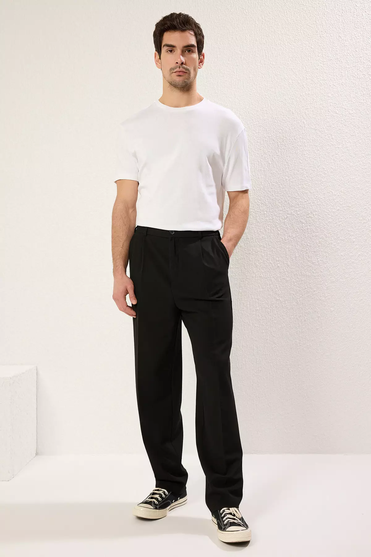 Baggy Fit Wide Leg Trousers