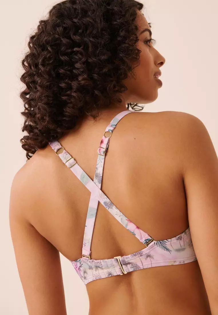 Island Blush D Cup Plunge Bikini Top