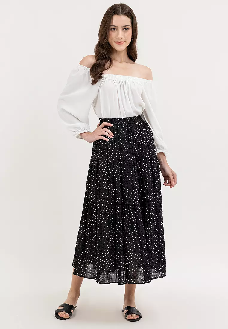 Carina Polka Dots Long Skirt