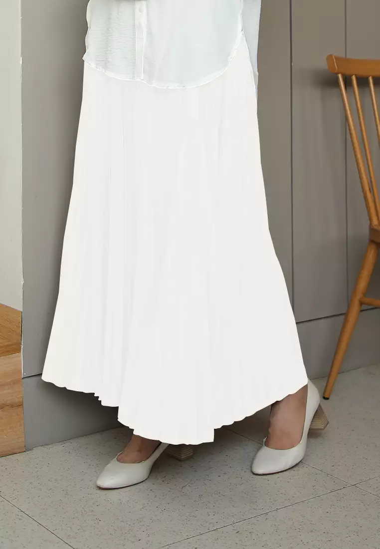 Cotton Bee - Rok Plisket Niana Aline Basic - Snow White