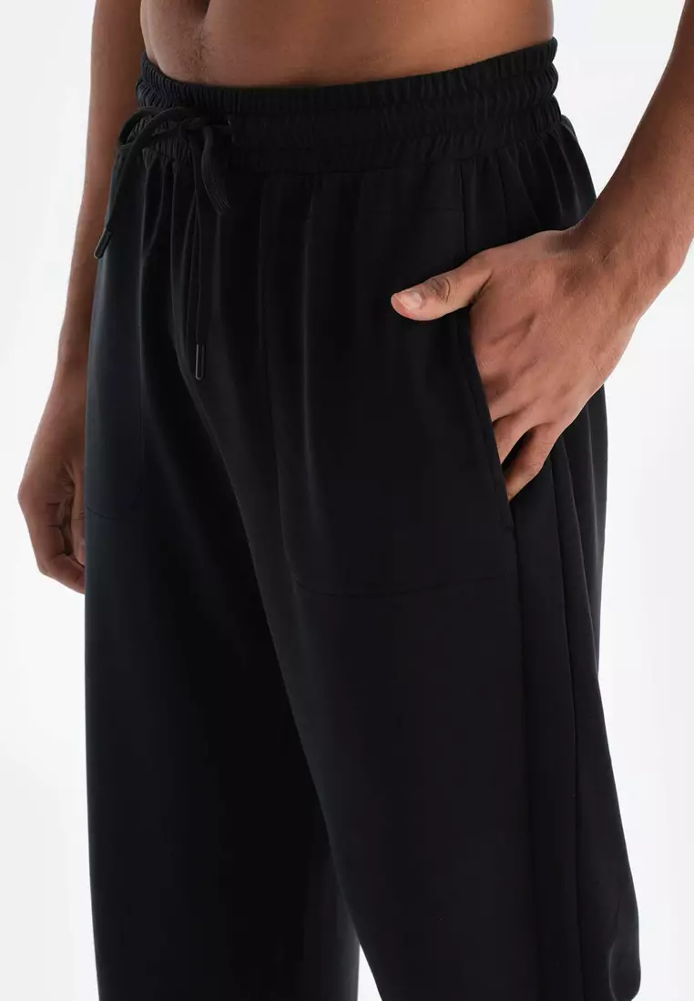 Black Trousers, Regular, Long Leg, Activewear for Men