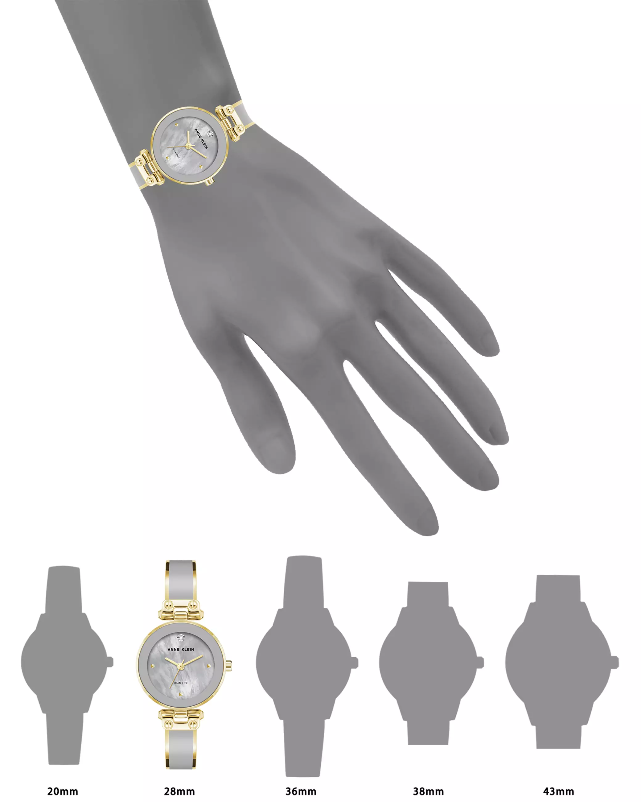 ANNE KLEIN Jam Tangan Wanita Analog AK-1980LGGB