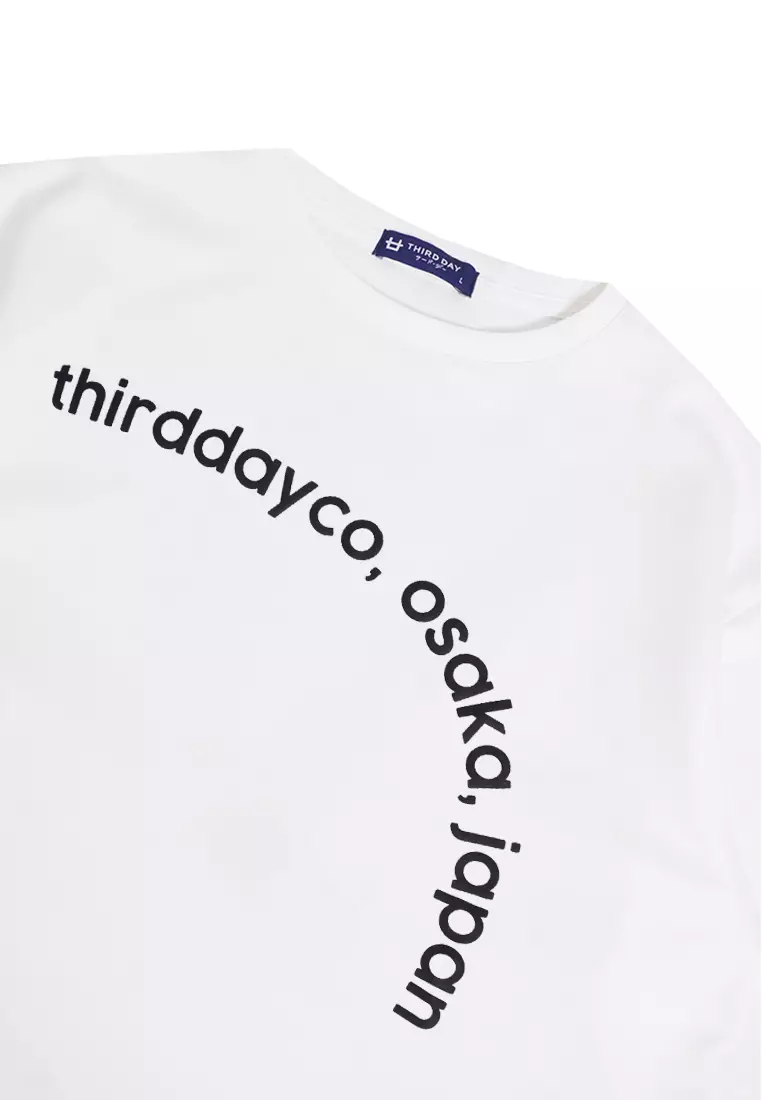 MTK37 Kaos Oversize Distro Pria Thirdday Tdco Osaka Curve Putih