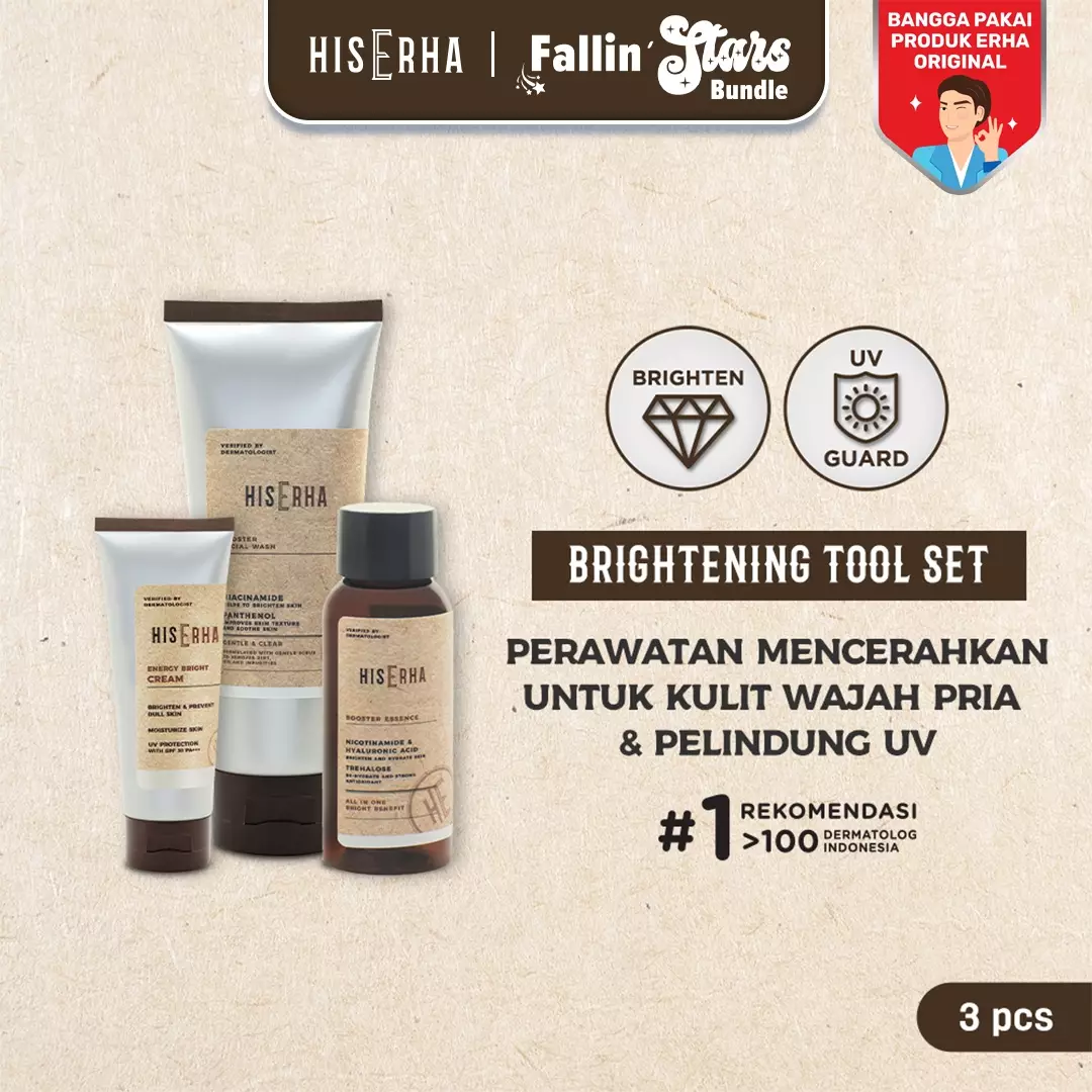 His Erha Brightening Tools - Paket Perawatan Wajah Pria