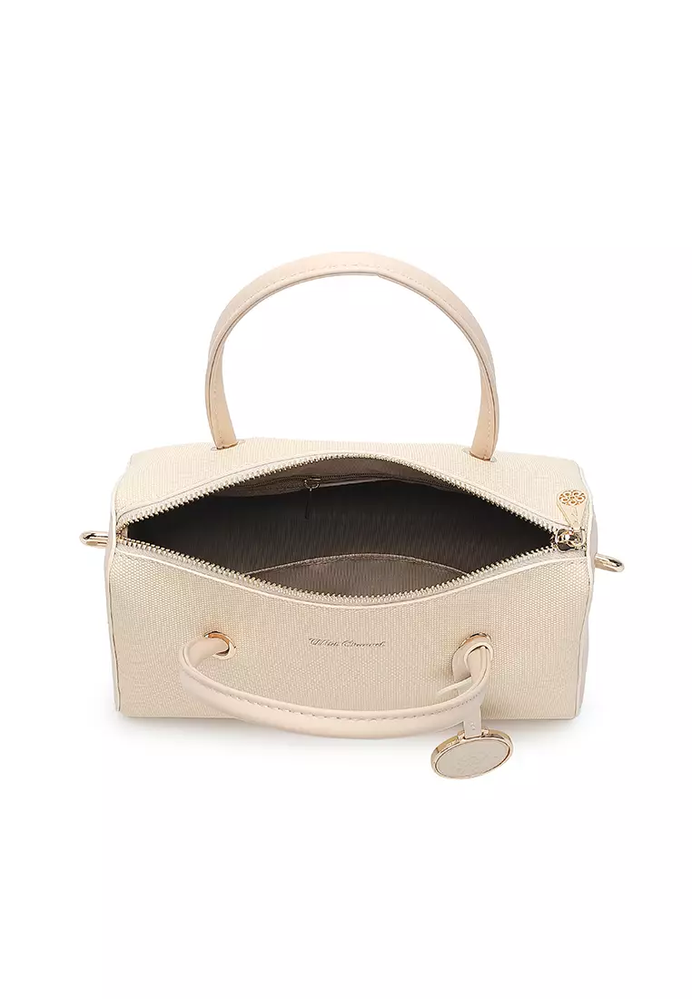 Women's Top Handle Bag / Sling Bag / Crossbody Bag - Beige