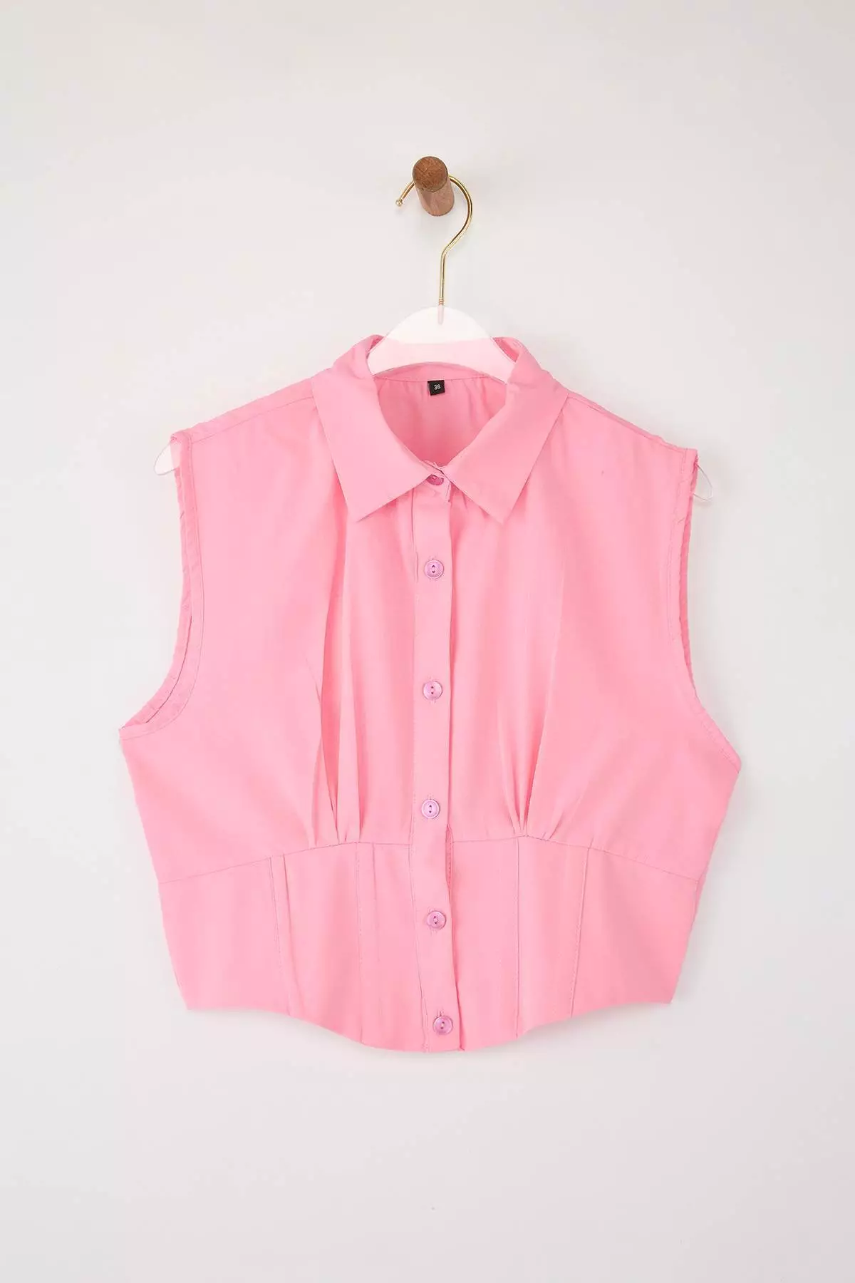 Pink Sleeveless Shirt