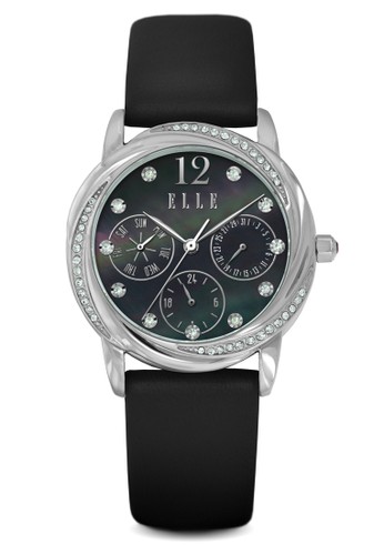 Elle Time EL20336S06N Black Leather Watches