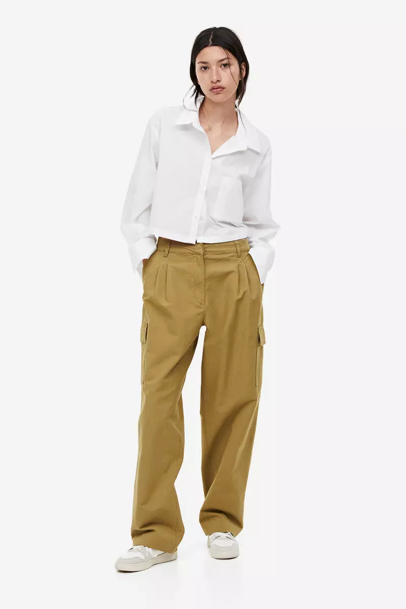 H&m cotton cargo pants outlet
