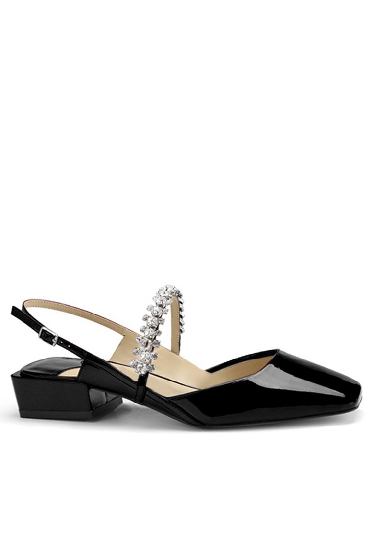 Rhinestone Strap Low Heel Sandals YLT-PTM-01
