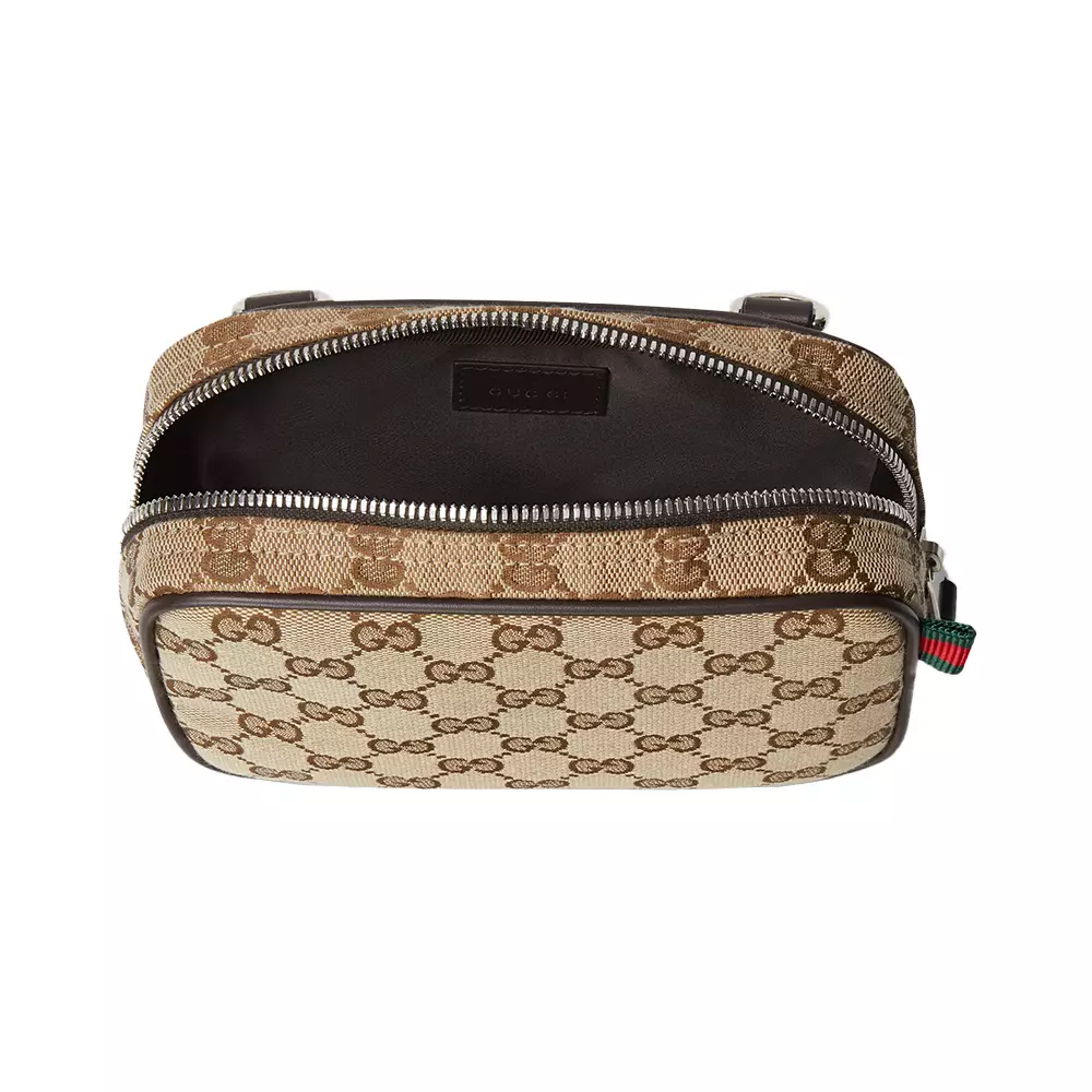 [4.4PRIL KEJUTAN HARGA] GG Canvas Mini Crossbody Bag Beige Brown