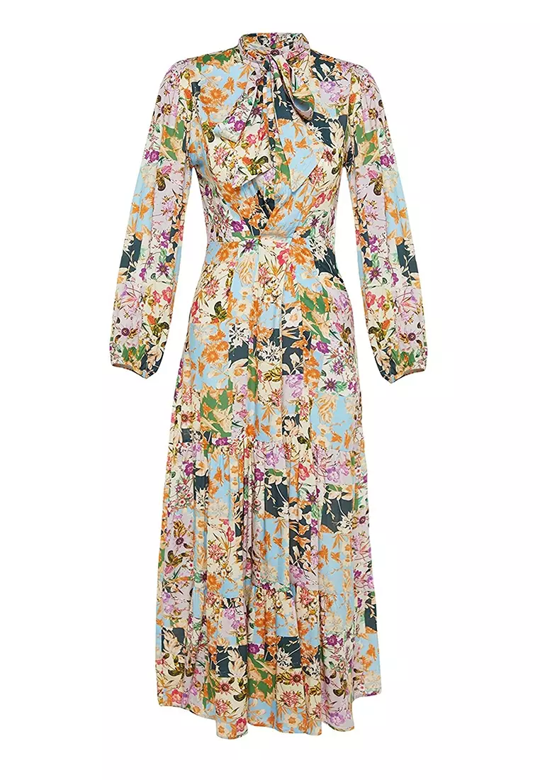 Buy Trendyol Modest Floral Patterned Maxi Dress Online | ZALORA Malaysia