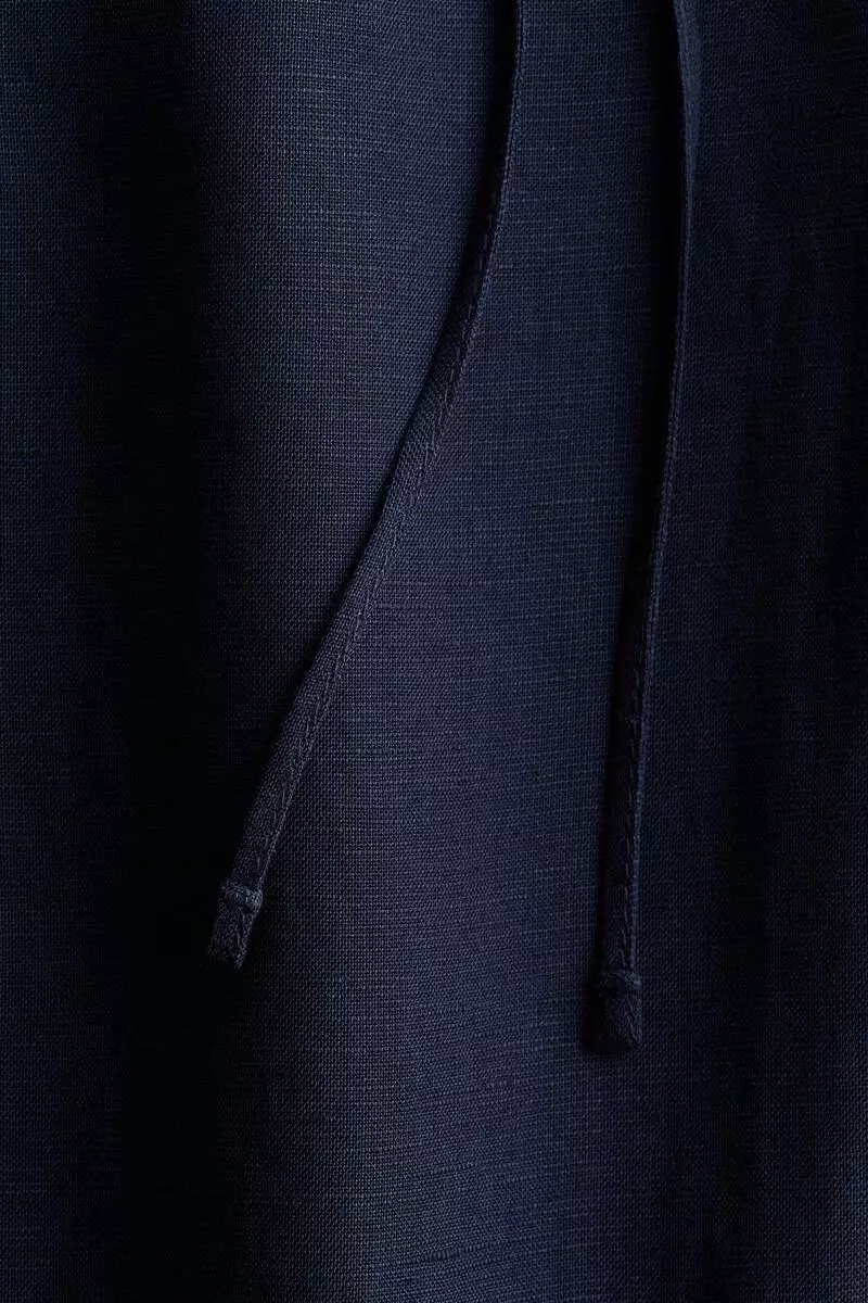Linen-blend trousers