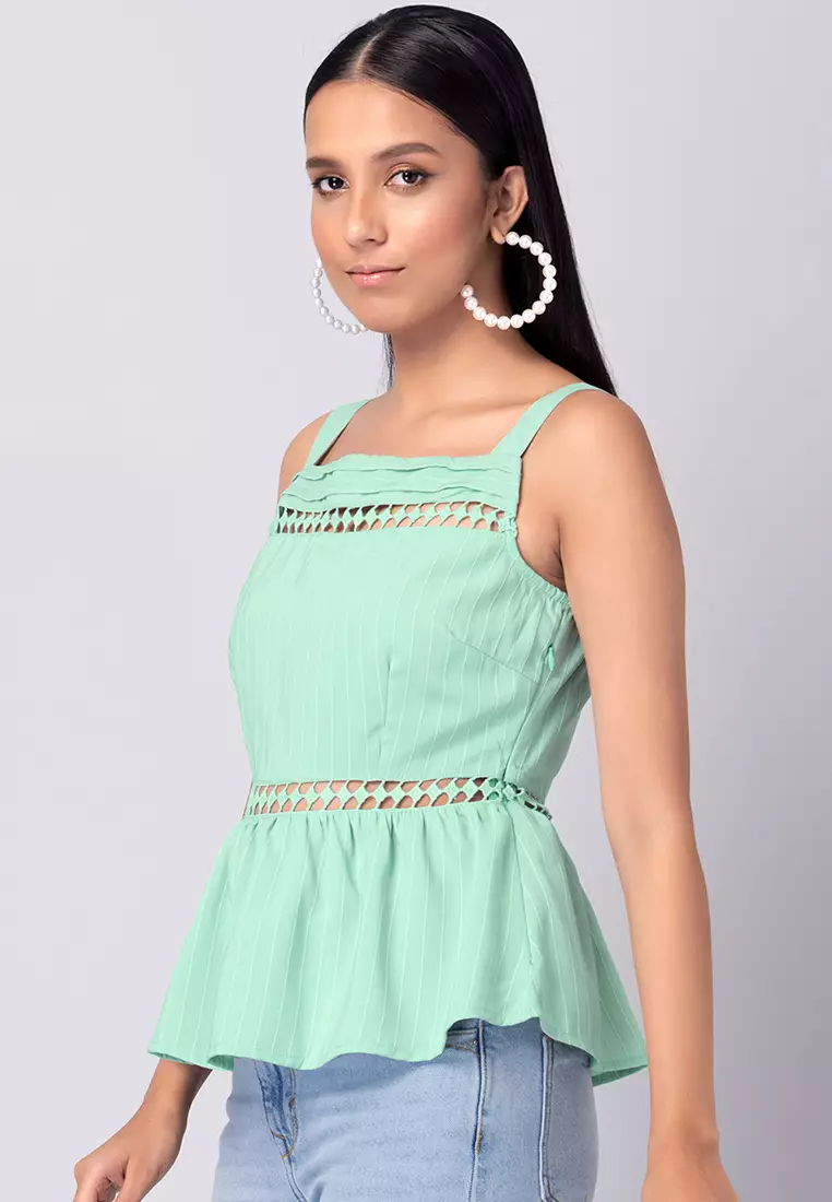 Light Green Strappy Top