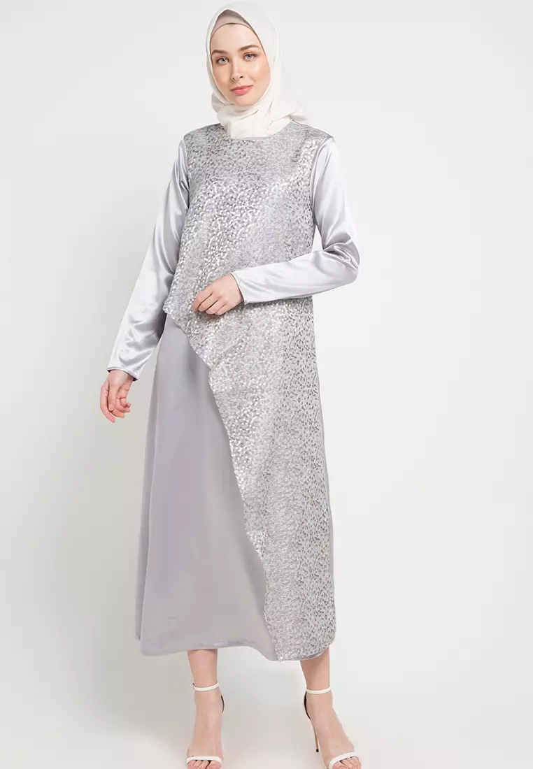 Sabia Maxi Dress In Grey