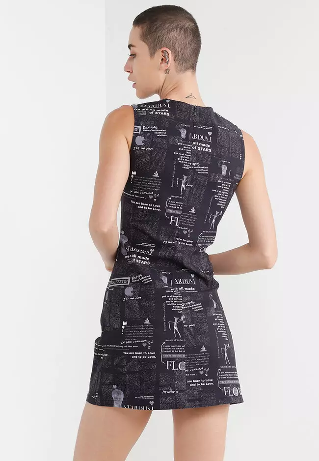 Lea Short Slim Newspaper Dress