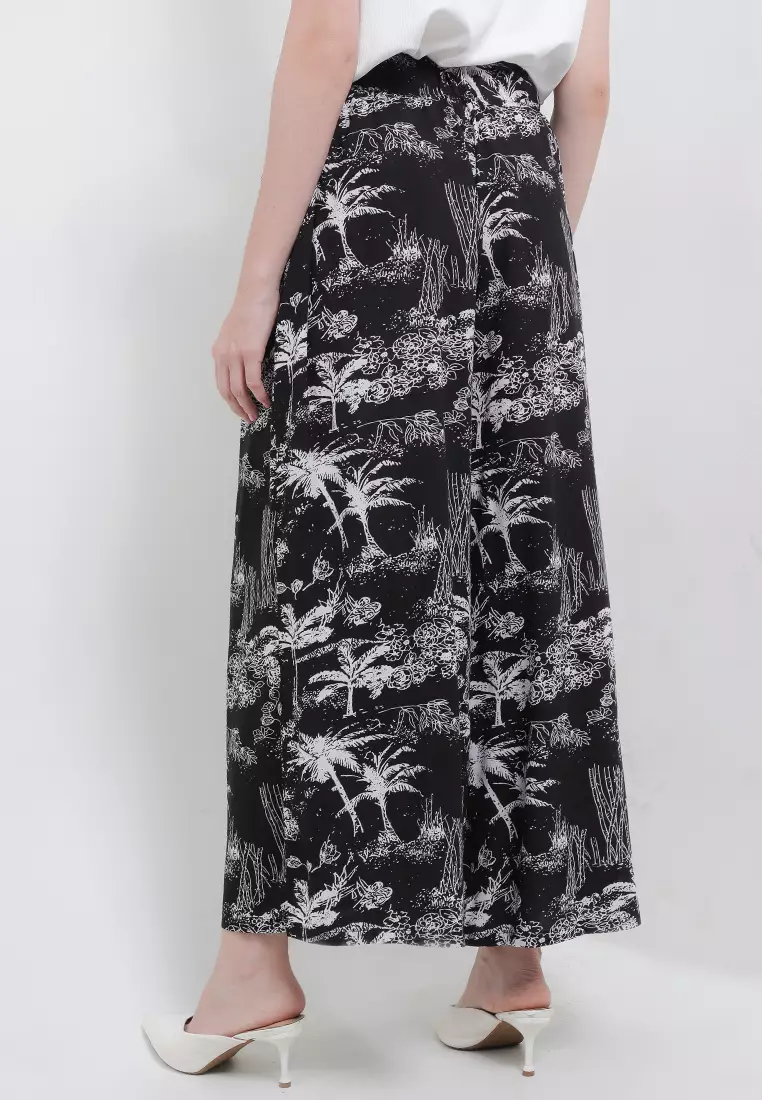 Celana Panjang Kulot Motif Pohon Kelapa