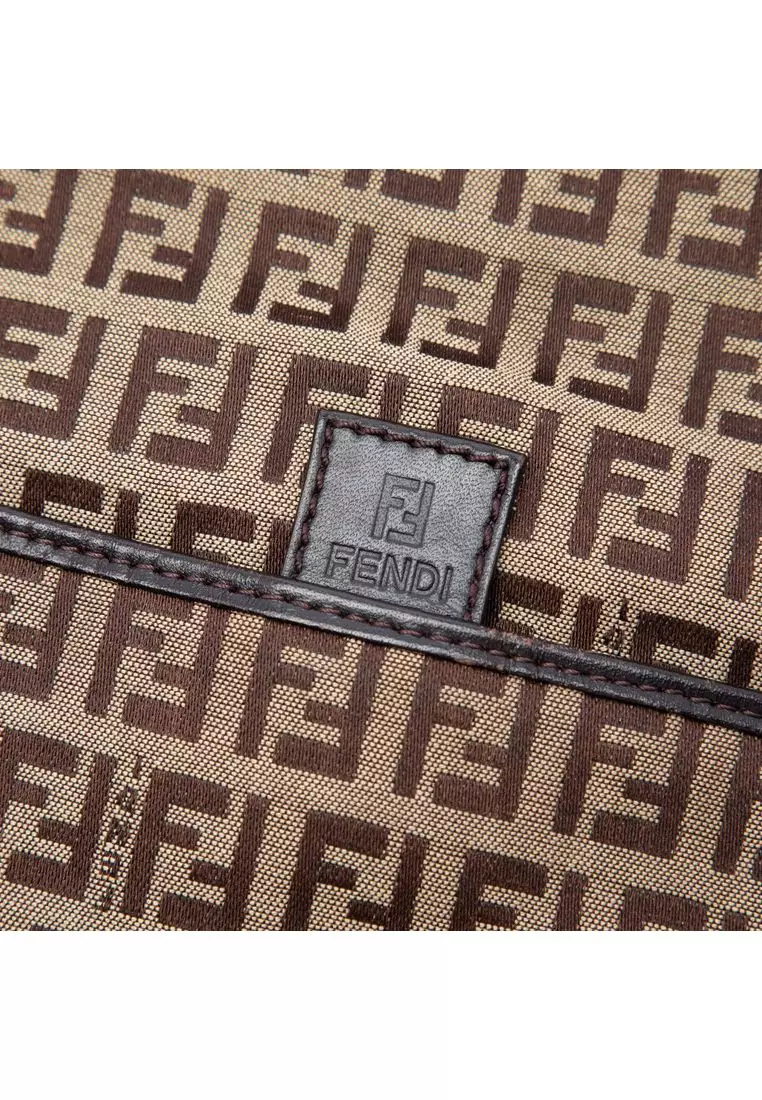Pre-Loved Fendi Zucchino Canvas Crossbody