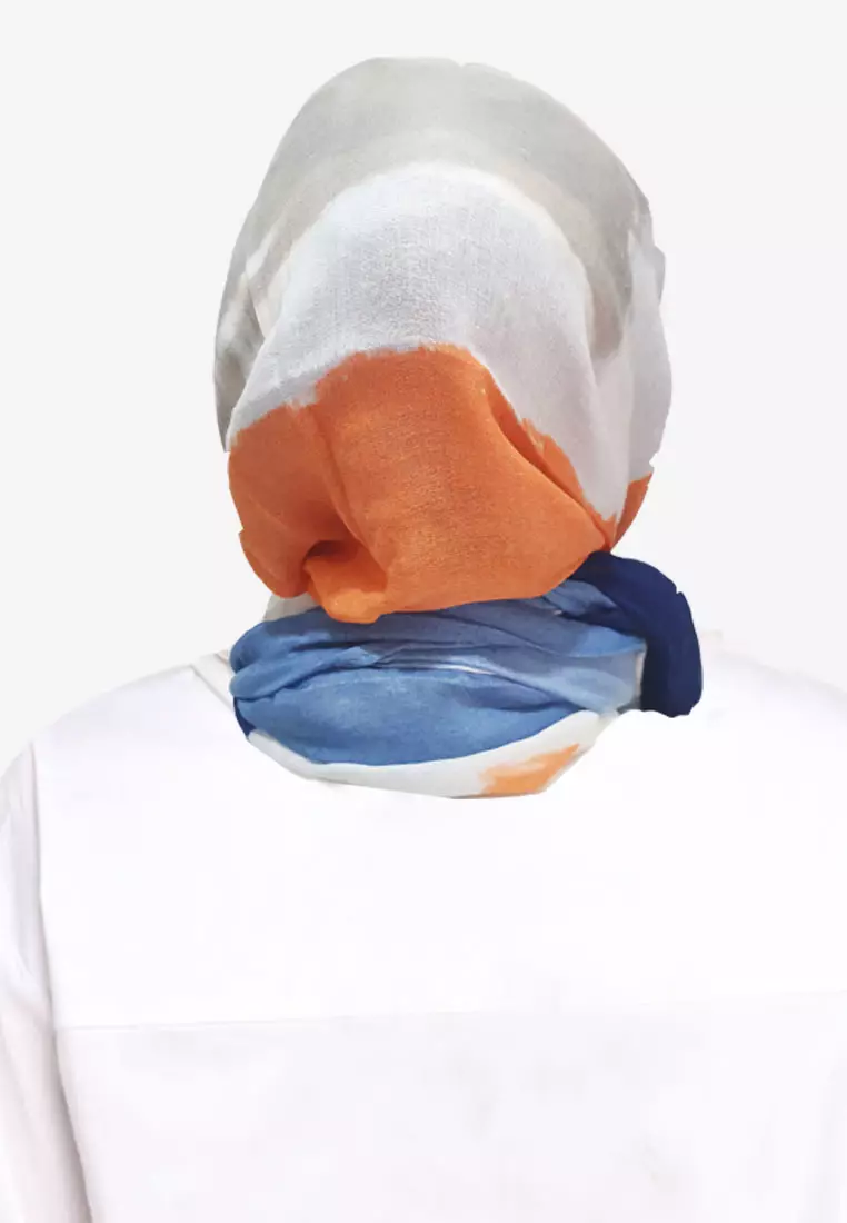 Brush Paint Shawl Denim