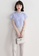Halo blue Ruffles Sleeves Stripe Blouses 17201AA6A99294GS_5
