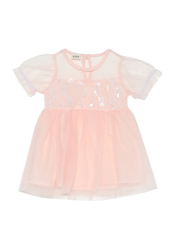 Milliot & Co. pink Giara Girls Dress E9F55KA9989CE3GS_1