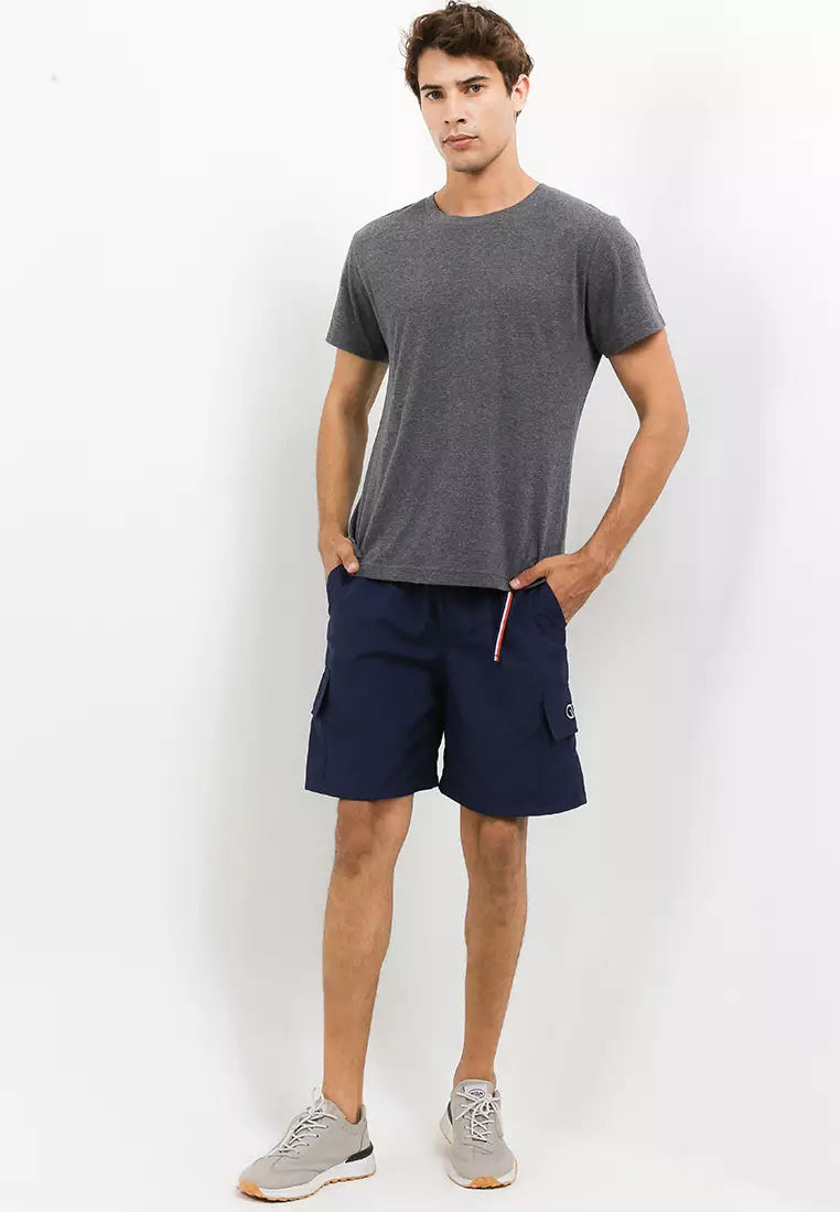 GRAHANGGRA Celana Boardshort Cargo Pants Polyester + Key Chain - Navy Blue