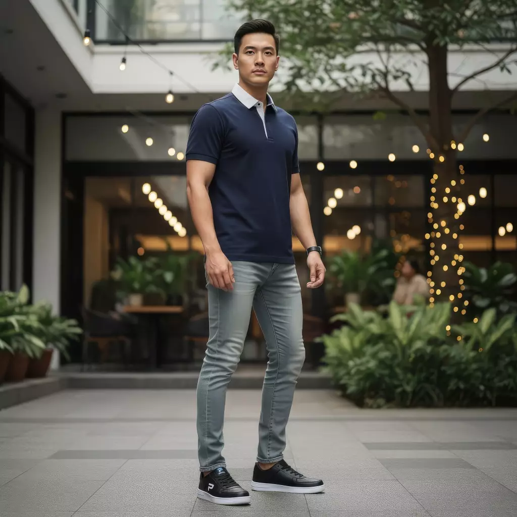 PAULMAY - Sepatu Sneakers Pria Denver - Black White