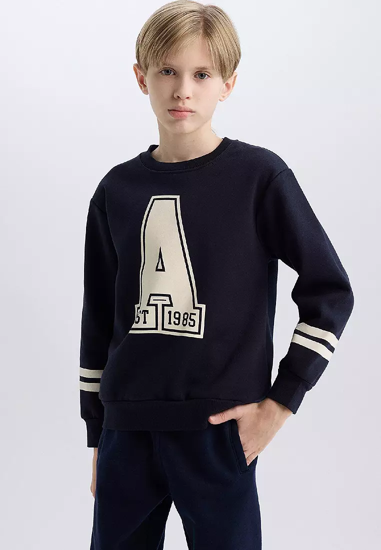 Crew Neck Printed Sweatshirt