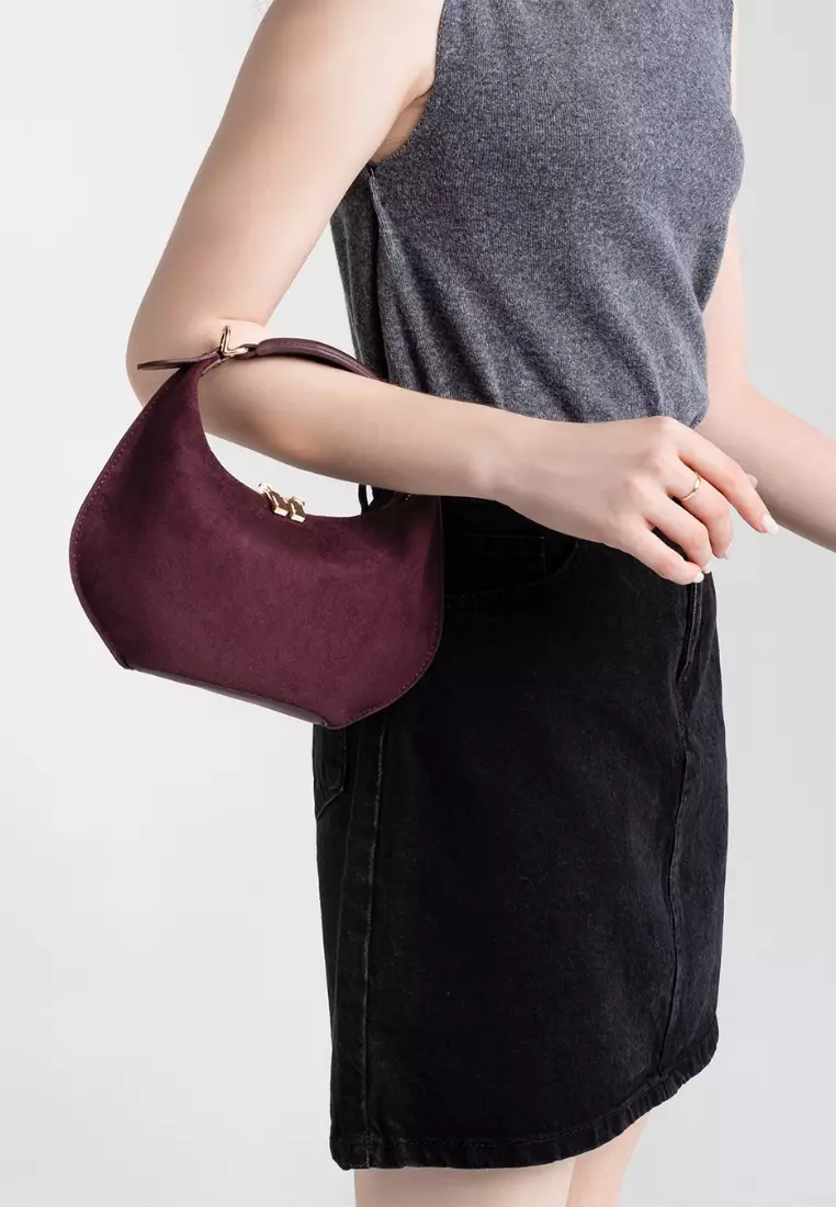 Kuki Mini Bag Suede - Burgundy