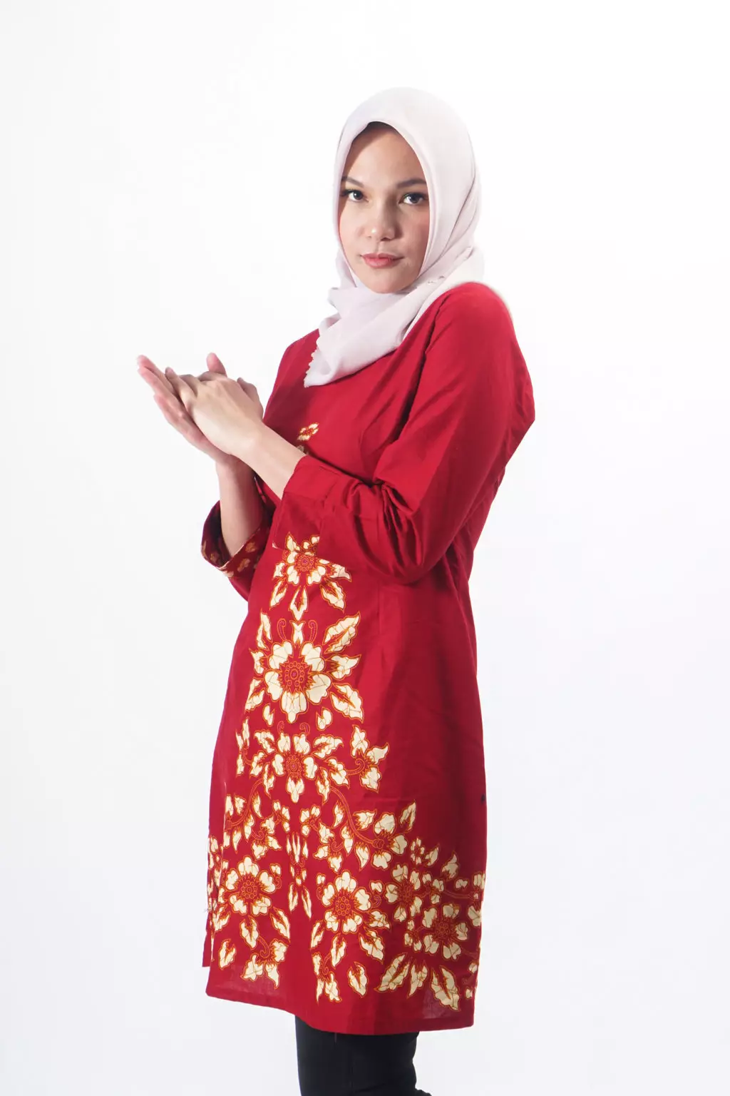 Jual Batik Adyatma Batik Adyatma Wanita Kama Merah Dress Original 2024 ...