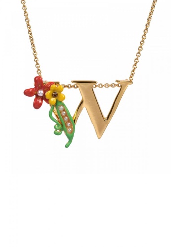 Buy Les Nereides Blossoming Alphabet Necklace Letter W 2021 Online Zalora Philippines