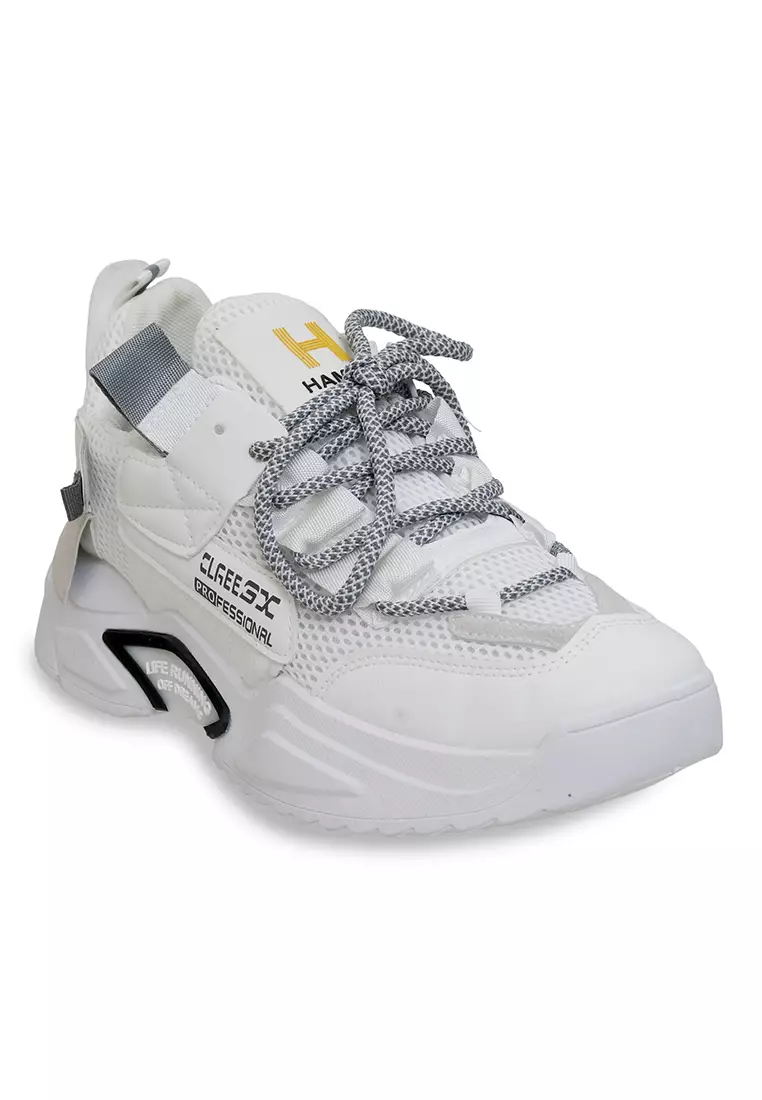 Anando Sepatu Sneakers Tali Pria Kombinasi Warna Casual Sport Shoes Stylish Material Mesh ORIGINAL - Gray