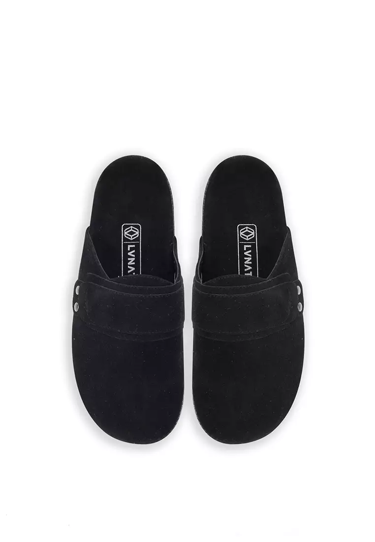 Lvnatica Anson Full Black Slide Sandals