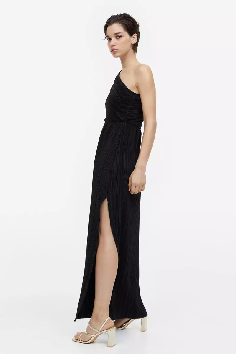 open lace back dress Kleo One Shoulder Maxi Dress - Midnight Orchid