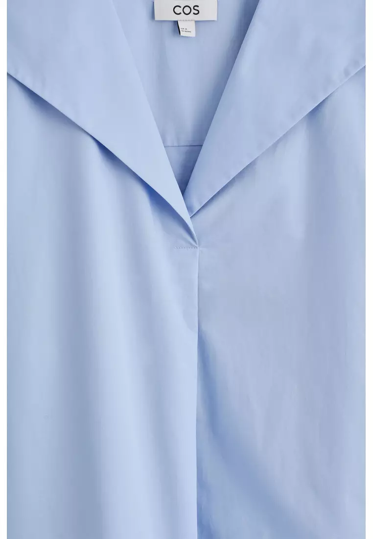 SAILOR-COLLAR COTTON MINI DRESS