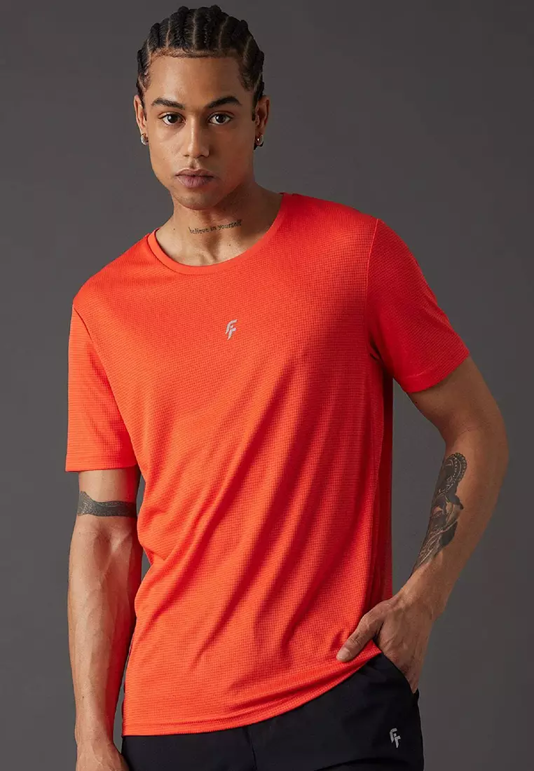Slim Fit Printed Sports T-Shirt
