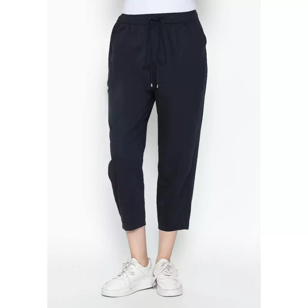 Urban Exchange Gianna Black Tapered Pants - Casual Pants Celana Panjang Hitam Warna Black