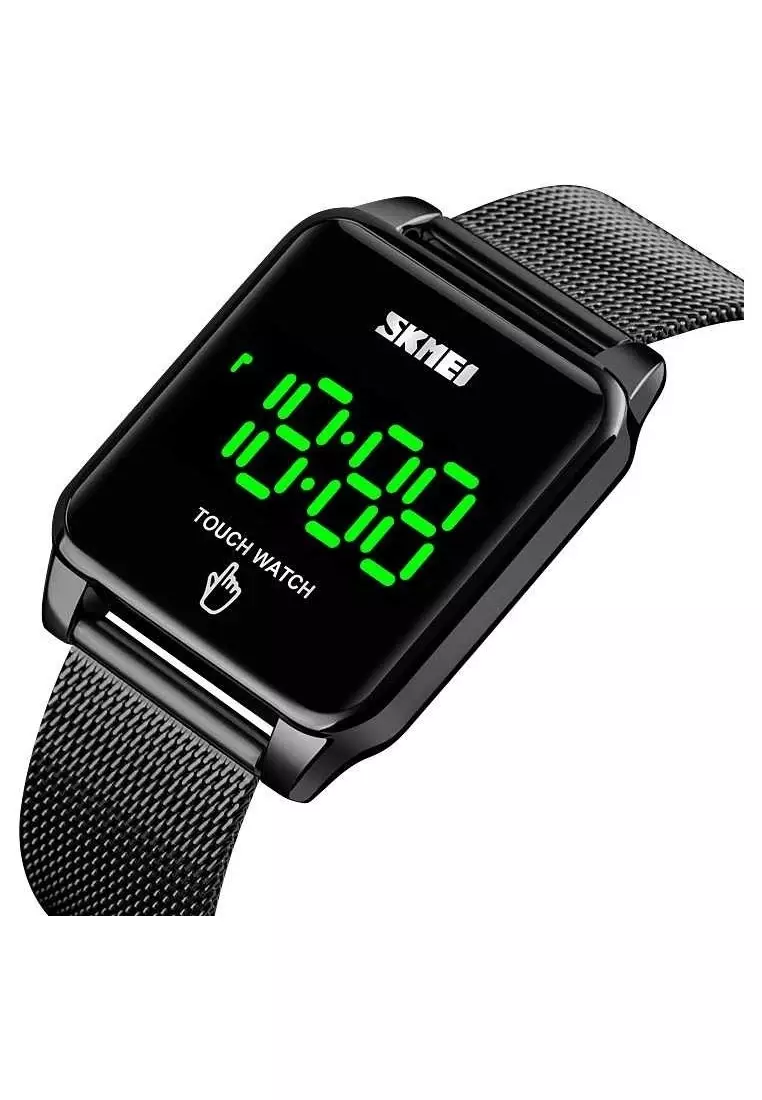 Jam Tangan Digital Pria Strap Tali Material Stainless Steel YW11 ORIGINAL