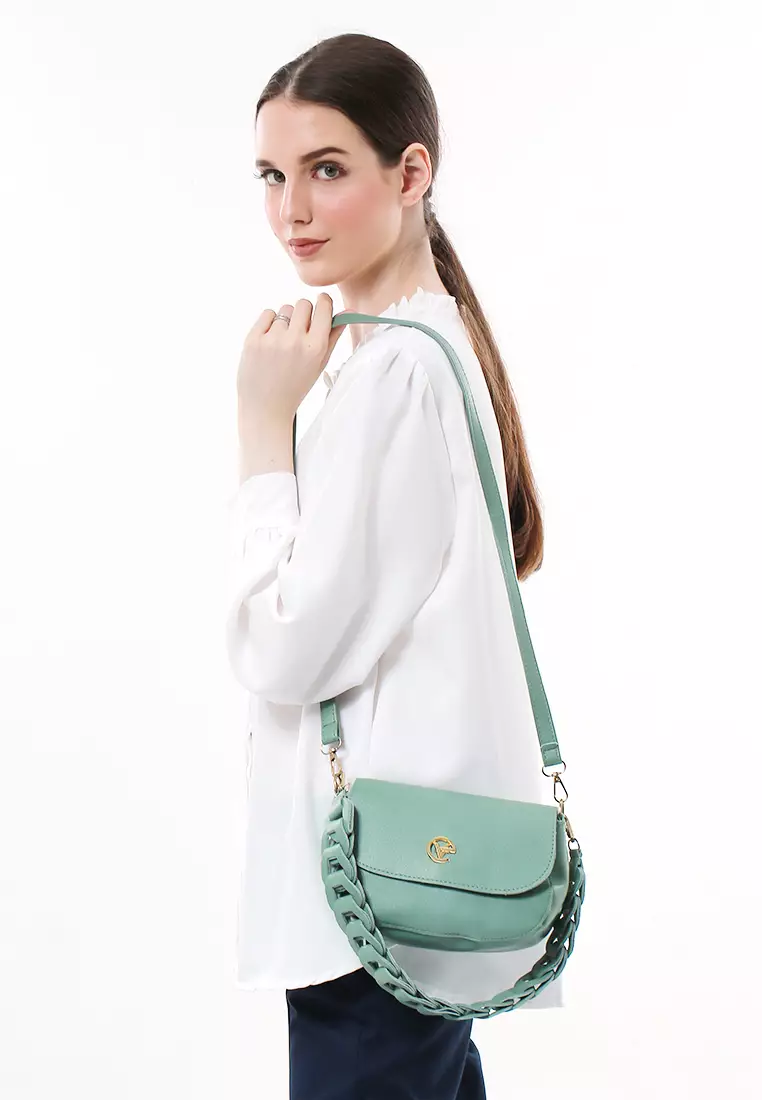 Lika Tas Two Ropes Wanita Design Simple High Quality Premium - Soft Green