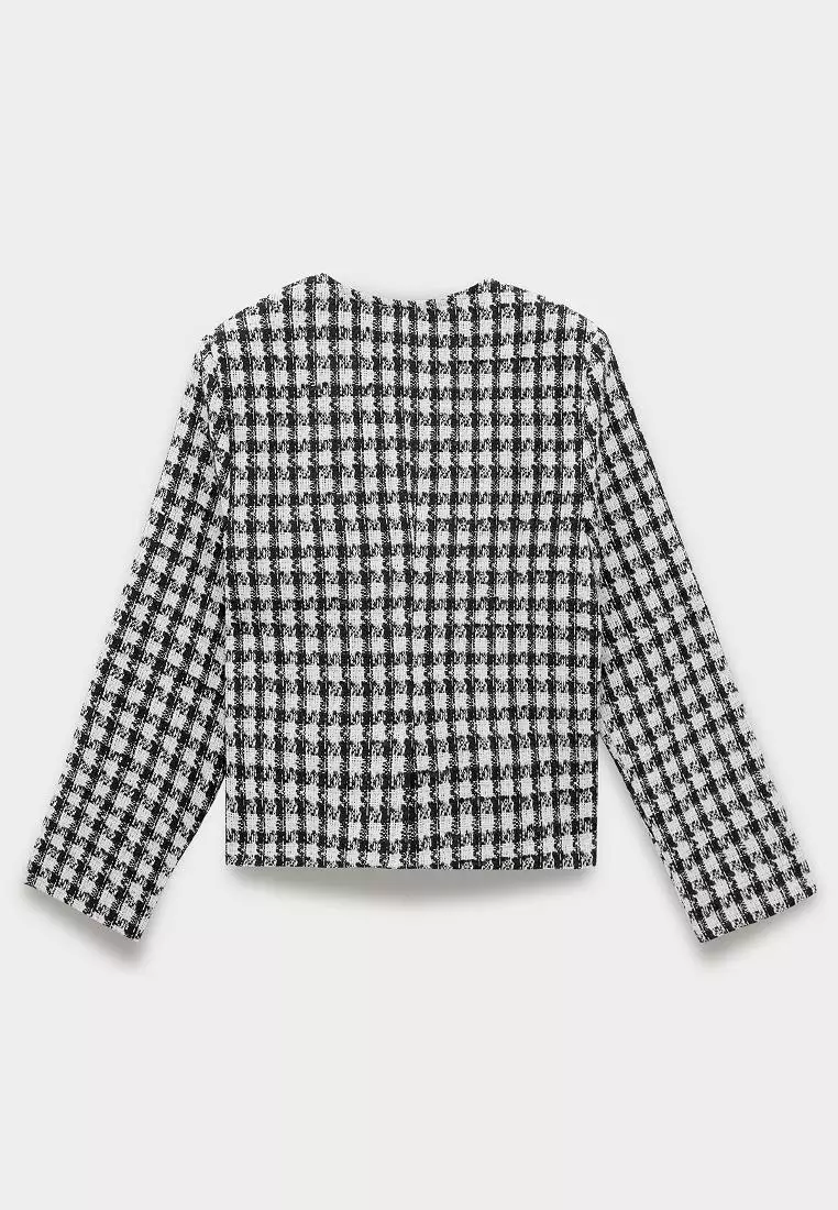 Tweed Button-Up Jacket